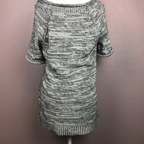 CAbi Sweater Top Short Sleeve Black & Cream M - Picture 3 of 4